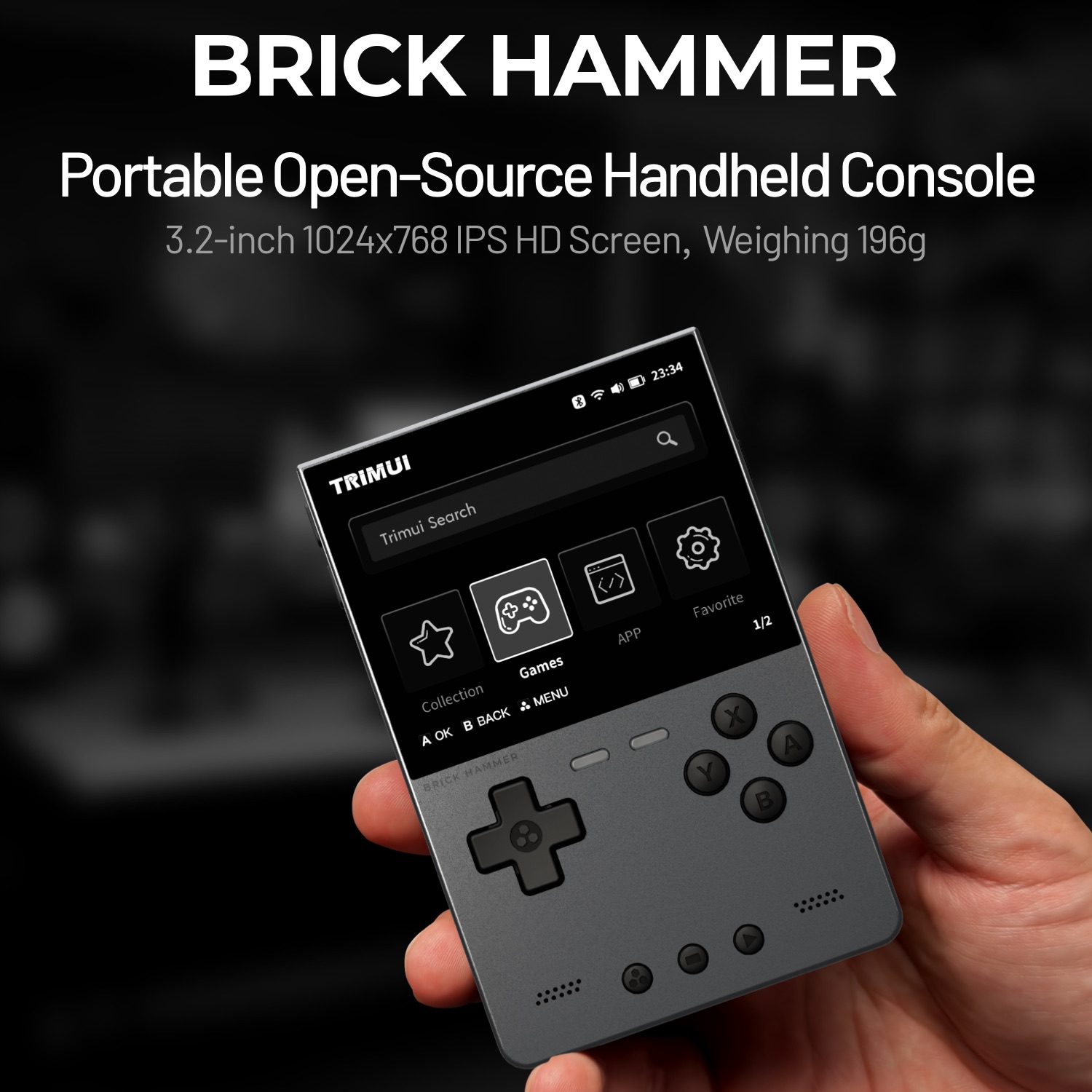 Gaming Console Car - TRIMUI BRICK HAMMER Ретро портативная игровая
