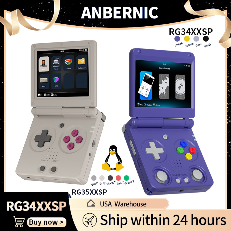 Anbernic RG34XXSP RG35XXSP Пер – обзор и цена Gaming Console Deals